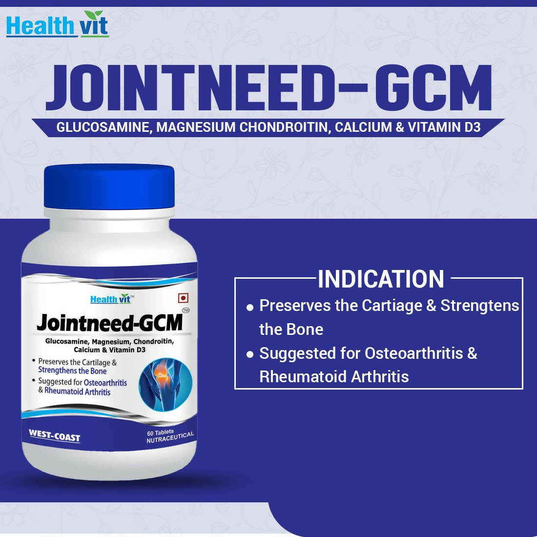 Healthvit Jointneed-GCM Tablets - Swadesiicart
