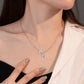 Cauer Elegant 14K White Gold Plated Moissanite Pendant Necklace | Swadesiicart