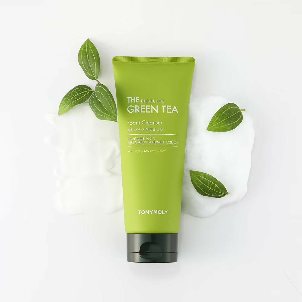 Tonymoly The Chok Chok Green Tea Foam Cleanser - Korean Skincare | Swadesiicart