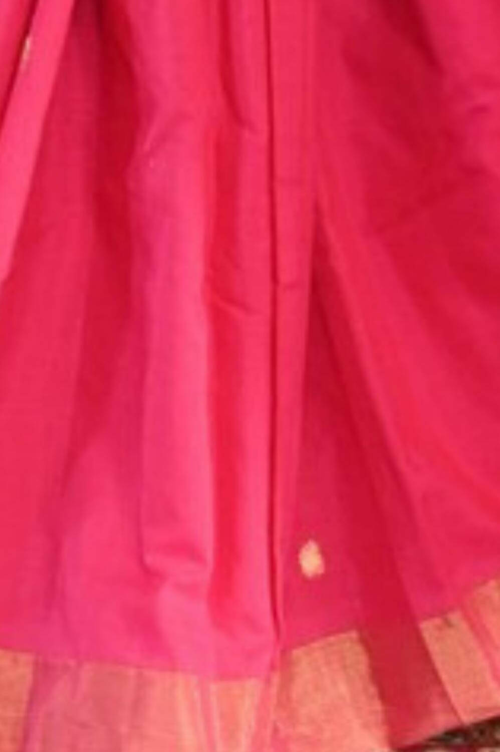 Very Much Indian Handloom Pure Cotton Paithani Radhakrishna Pallu-Rani Pink | Swadesiicart