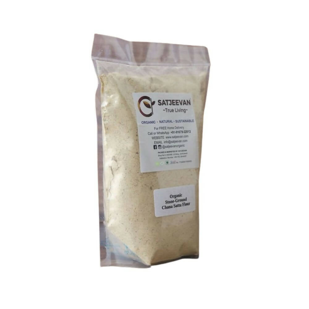 Satjeevan Organic Stone-Ground Chana Sattu Flour - Swadesiicart