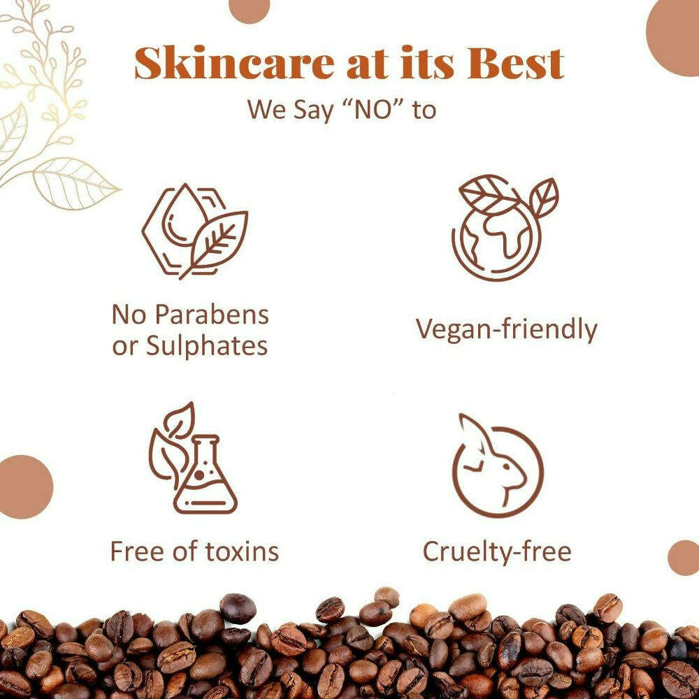 NutriGlow NATURAL'S Coffee Face Cleanser with Yogurt & Honey for Blackhead Removal Face Wash - Swadesiicart