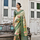 Vishnu Weaves Women's Green Soft Tussar Silk Saree with Blouse - Swadesiicart
