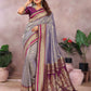 Aastha Fashion Grey Kalamkari Silk Weaving Saree