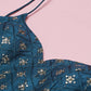 House of Panchhi Teal Net Sequinse Embroidered Lehenga & Blouse with Dupatta | Swadesiicart