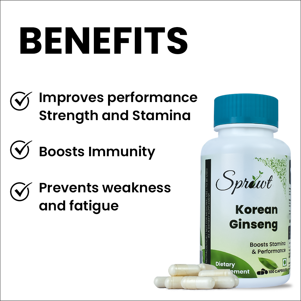 Sprowt Korean Red Ginseng Capsules | Swadesiicart
