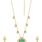 Natural Stones Antique Finish Earrings and Necklace set - Ruby Raang | Swadesiicart