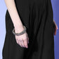 Ahalyaa Women Black Colour Crepe Printed Top Palazzo Set | Swadesiicart