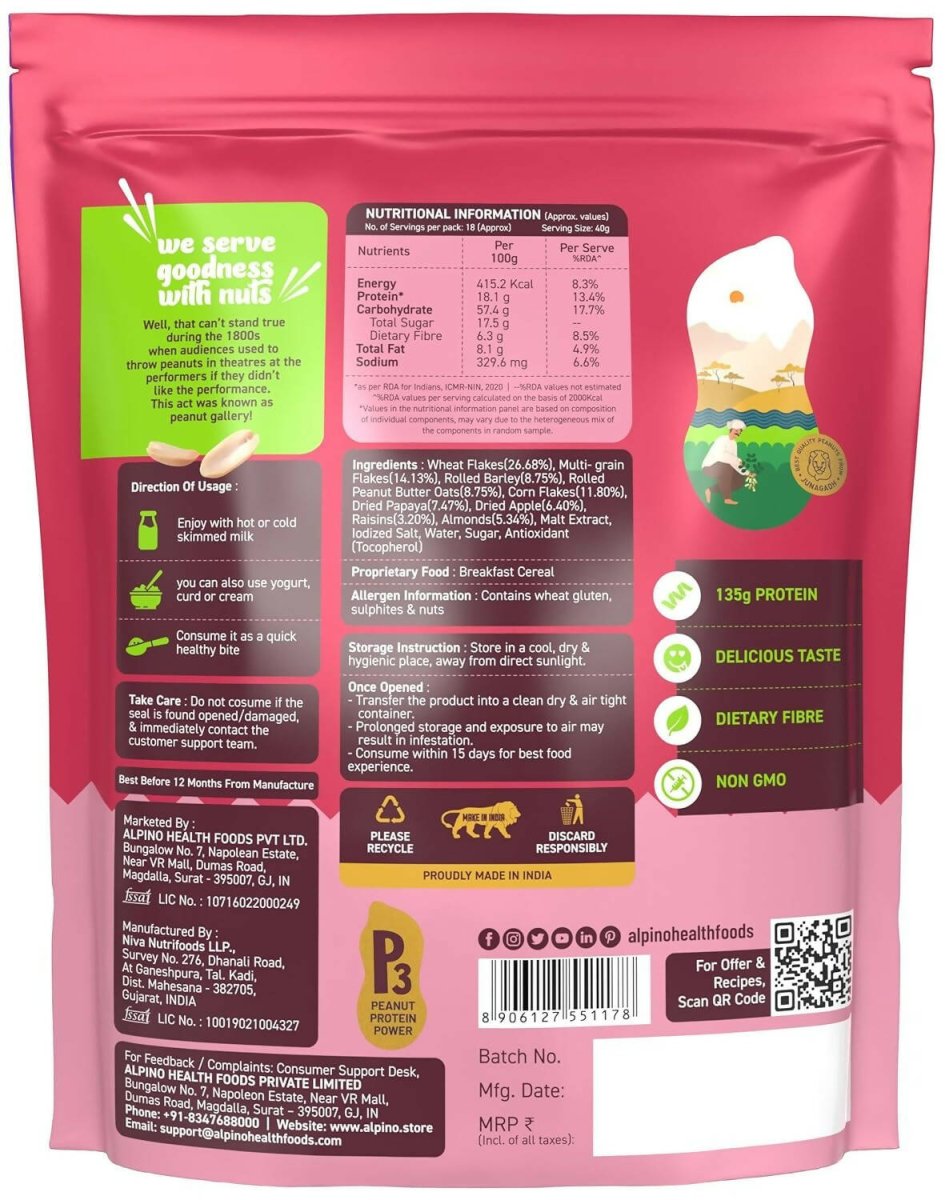 Alpino High Protein Super Muesli Fruit & Nuts - Swadesiicart