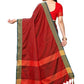 Vamika Banarasi Jacquard Weaving Red Color Saree | Swadesiicart