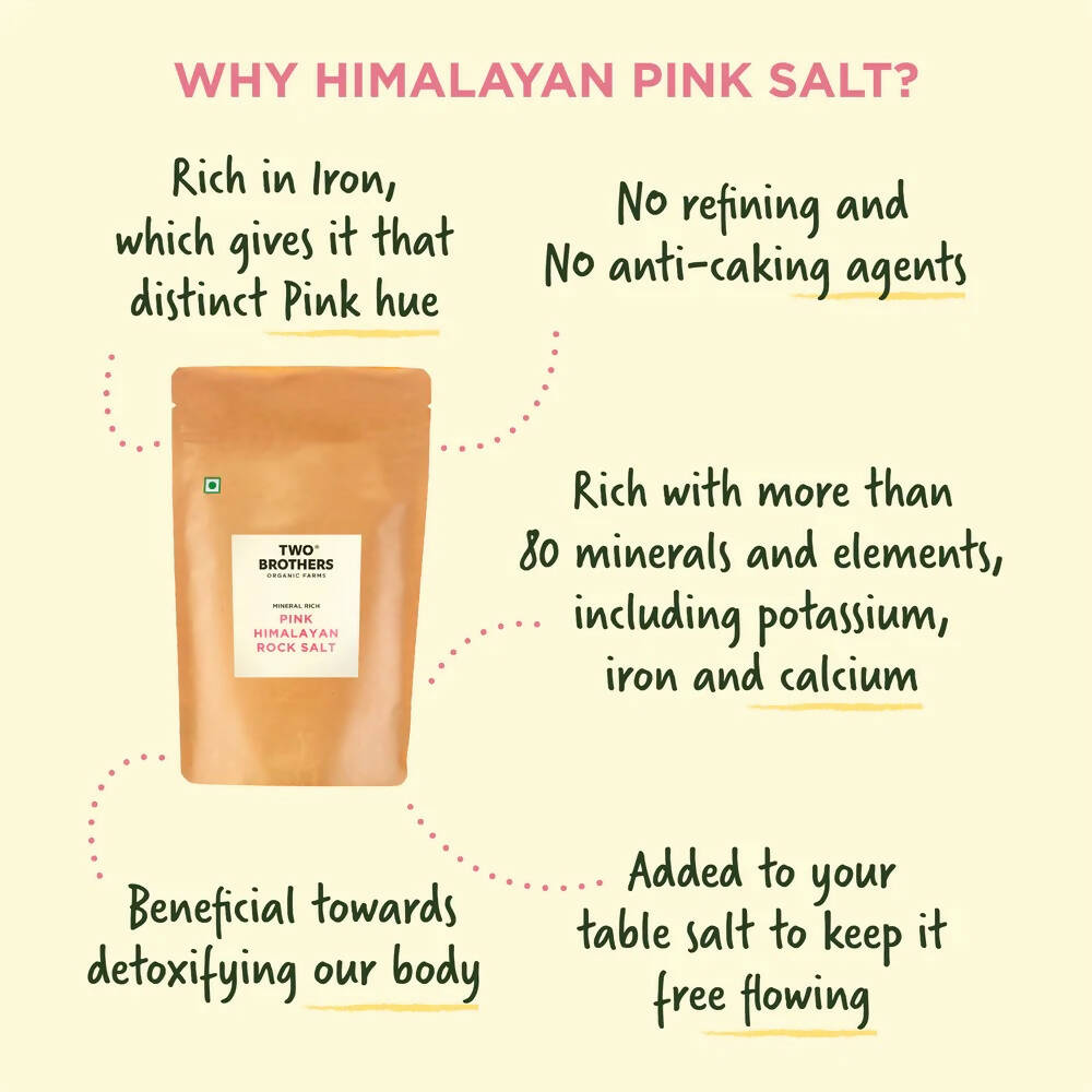 Two Brothers Organic Farms Pink Himalayan Rock Salt - Swadesiicart