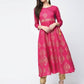 Aniyah Cotton Block Printed Angrakha Kurta Fuchsia (AN-132K)