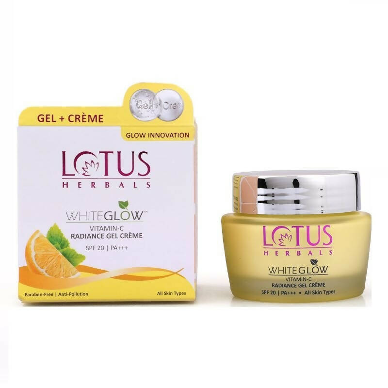 Lotus Herbals Whiteglow Vitamin-C Radiance Gel Crème SPF-20 PA+++ - Swadesiicart