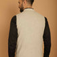 Even Apparels Pure Wool Nehru Jacket - Off White | Swadesiicart