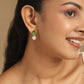 Nuyug Green Emerald Elegance Anti Tarnish Studs | Swadesiicart