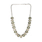 Mufli (peanut) Kundan Neckpiece with Meenakari and American Diamonds (Silver) - Ruby Raang | Swadesiicart