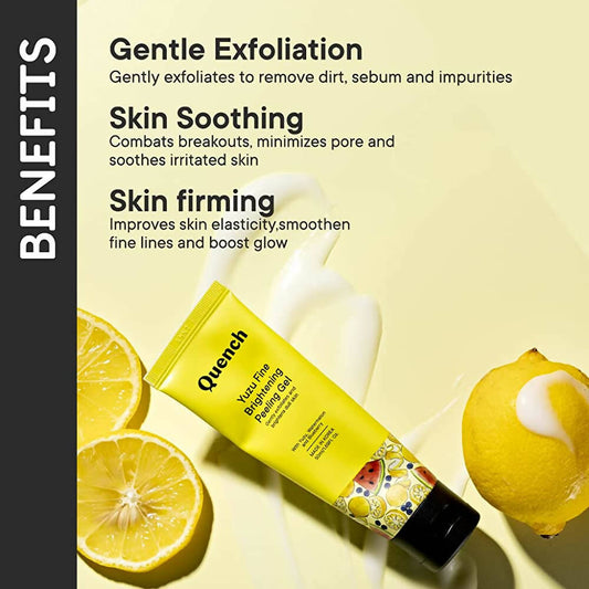 Quench Botanics Yuzu Fine Brightening Peeling Gel - Korean Skincare | Swadesiicart