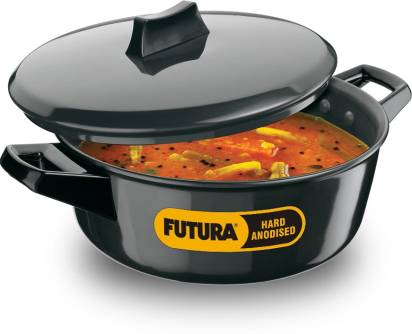 Hawkins Futura Hard Anodized Bowl 3 L with Lid (IACB30) - Swadesiicart