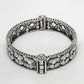 NVR Women's Silver-Toned German Silver Oxidised Kada Bangle - Swadesiicart