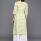 Ahalyaa Women's Traditional Wea Kurta Set - Pista Green | Swadesiicart