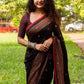GoSriKi Women's Jute Silk Saree With Blouse Piece