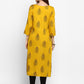 NOZ2TOZ Women's Yellow Color Rayon Straight Kurta Only - Swadesiicart
