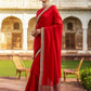 Lorenvalley Fashion Red Vichitra Silk with Sequence coding Work Saree with Blouse - Swadesiicart