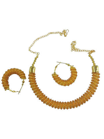 Mominos Fashion Johar Kamal Gold-Polished Brass Finish Hasli Design Choker For Women (Golden) | Swadesiicart