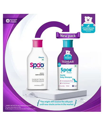 Tedibar Spoo Baby Shampoo, No-Tear Formula, Gentle On Scalp - Swadesiicart
