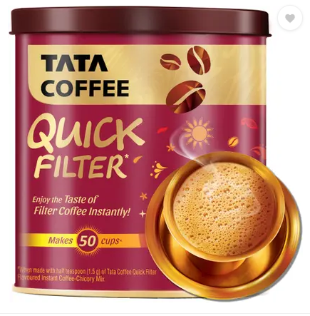 Tata Coffee Quick Filter Coffee Powder Tin - Swadesiicart
