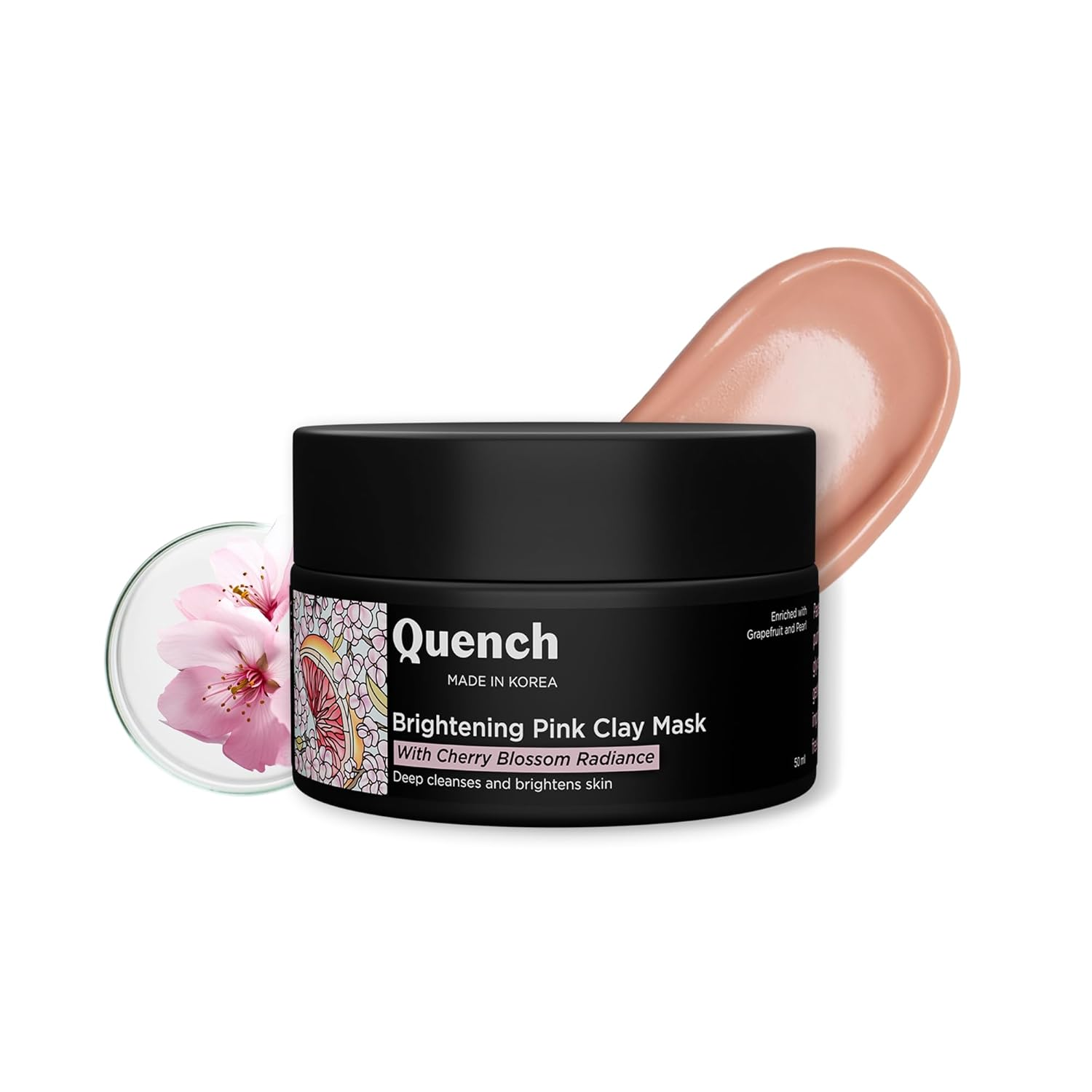 Quench Botanics Mon Cherry Brightening Pink Clay Mask - Korean Skincare | Swadesiicart