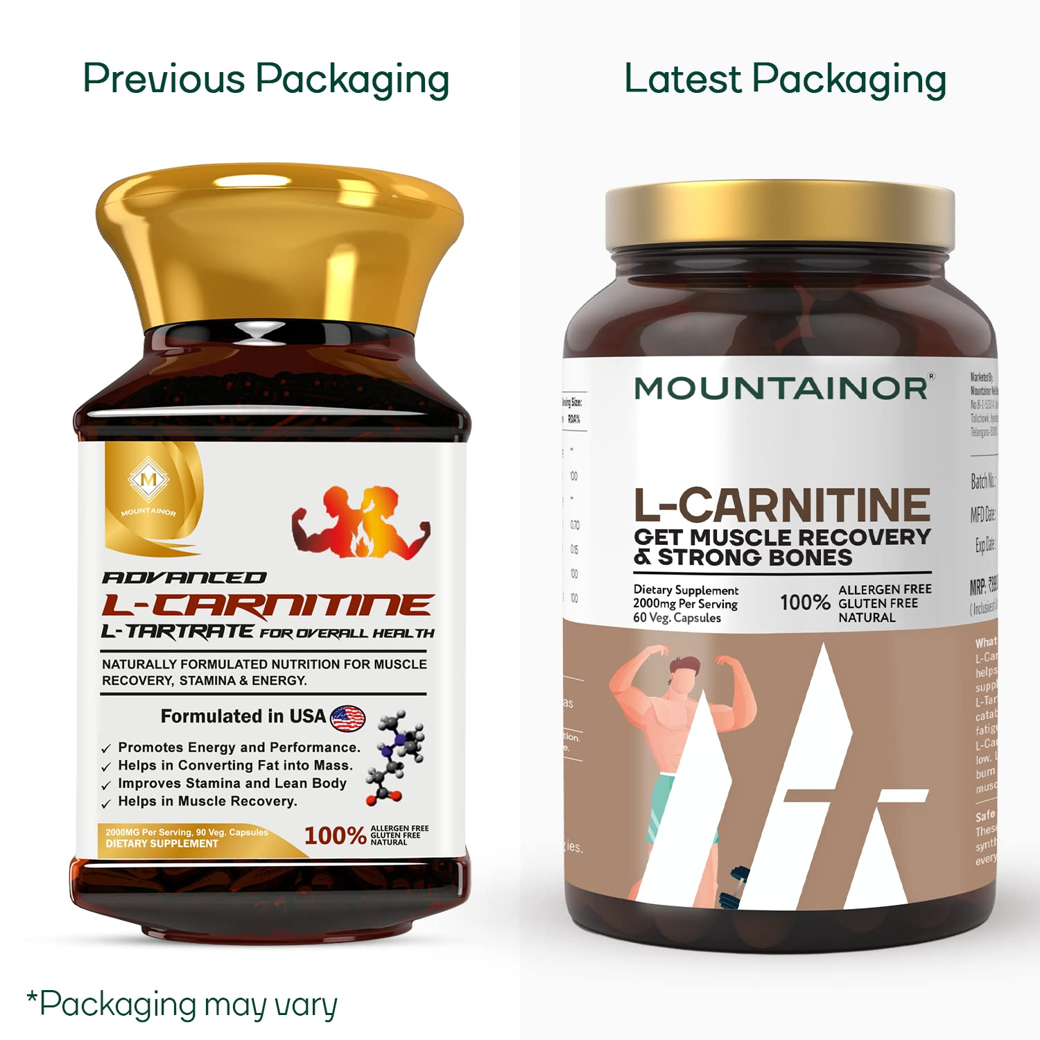Mountainor Advanced L-Carnitine L-Tartrate capsules | Swadesiicart