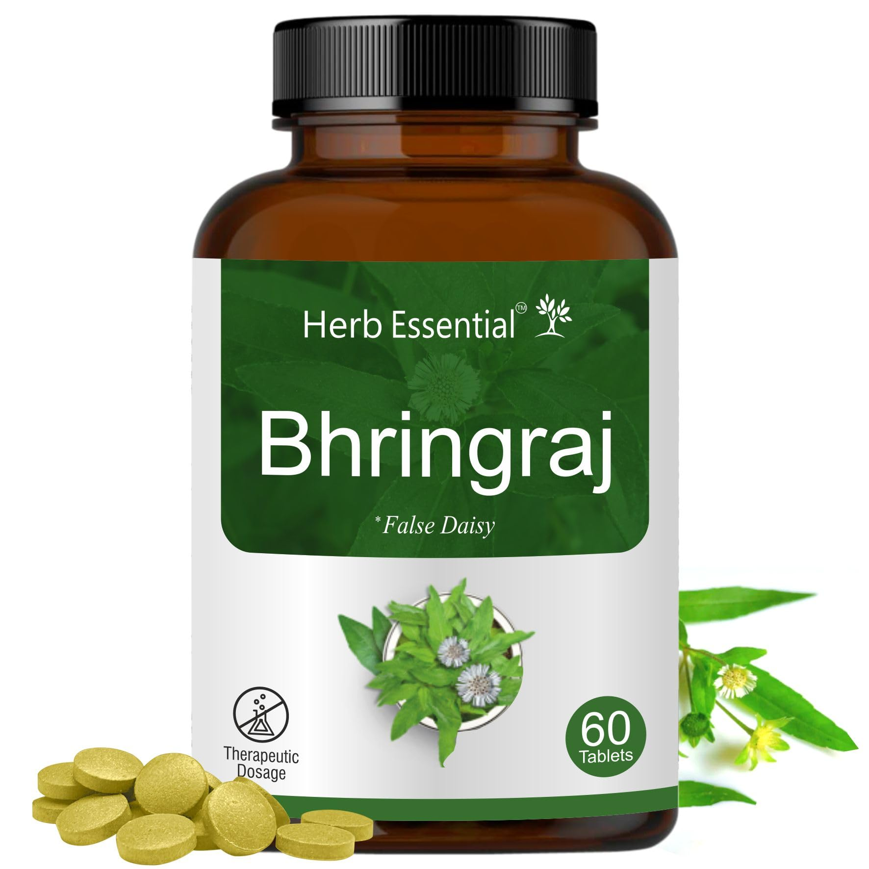 Herb Essential Bhringraj 500mg Tablets - Swadesiicart