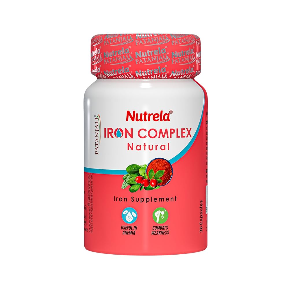 Patanjali Nutrela Iron Complex Natural Capsules - Swadesiicart