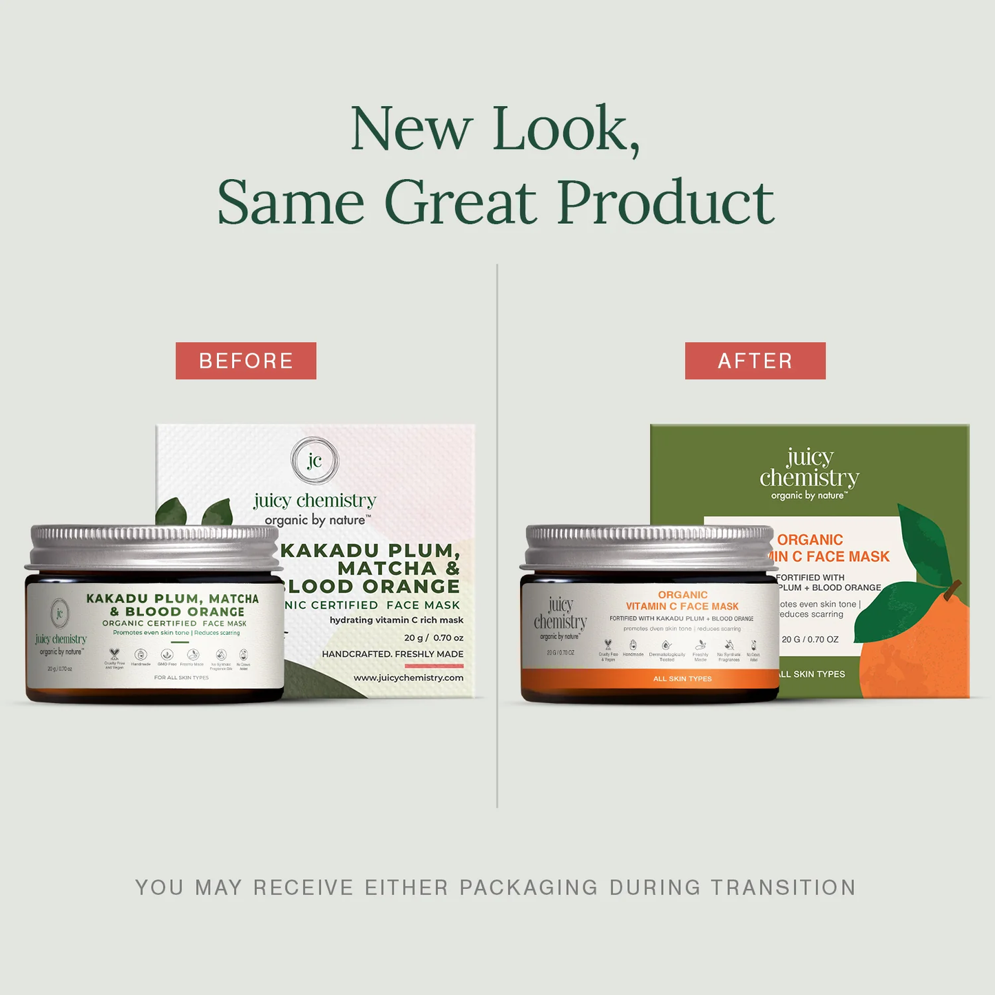 Juicy Chemistry Kakadu Plum, Matcha & Blood Orange Face Mask | Swadesiicart
