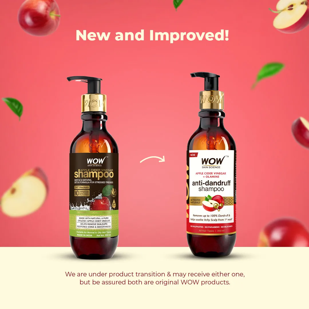 Wow Skin Science Apple Cider Vinegar Shampoo - Swadesiicart
