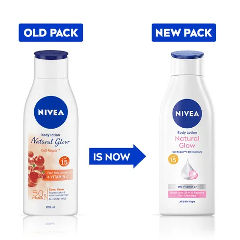 Nivea Body Lotion Natural Glow Cell Repair – SPF 15 Even Tone
