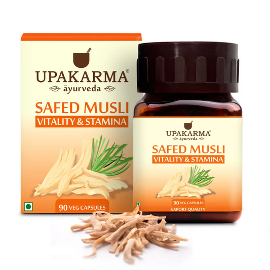 Upakarma Ayurveda Safed Musli Capsules - Swadesiicart
