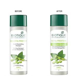 Biotique Advanced Ayurveda Bio Soya Protein Fresh Nourishing Shampoo - Swadesiicart