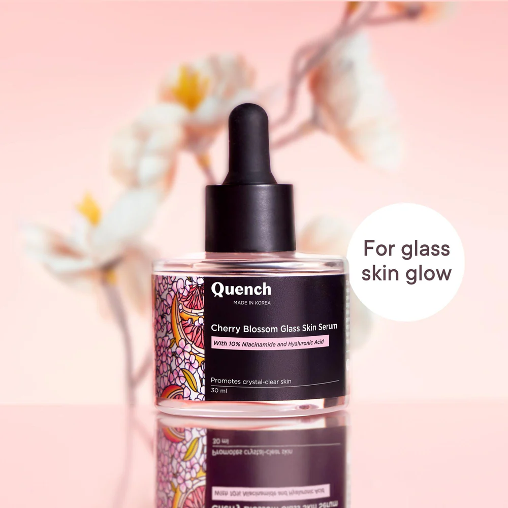 Quench Glass Skin Serum With Cherry Blossom Radiance | Swadesiicart