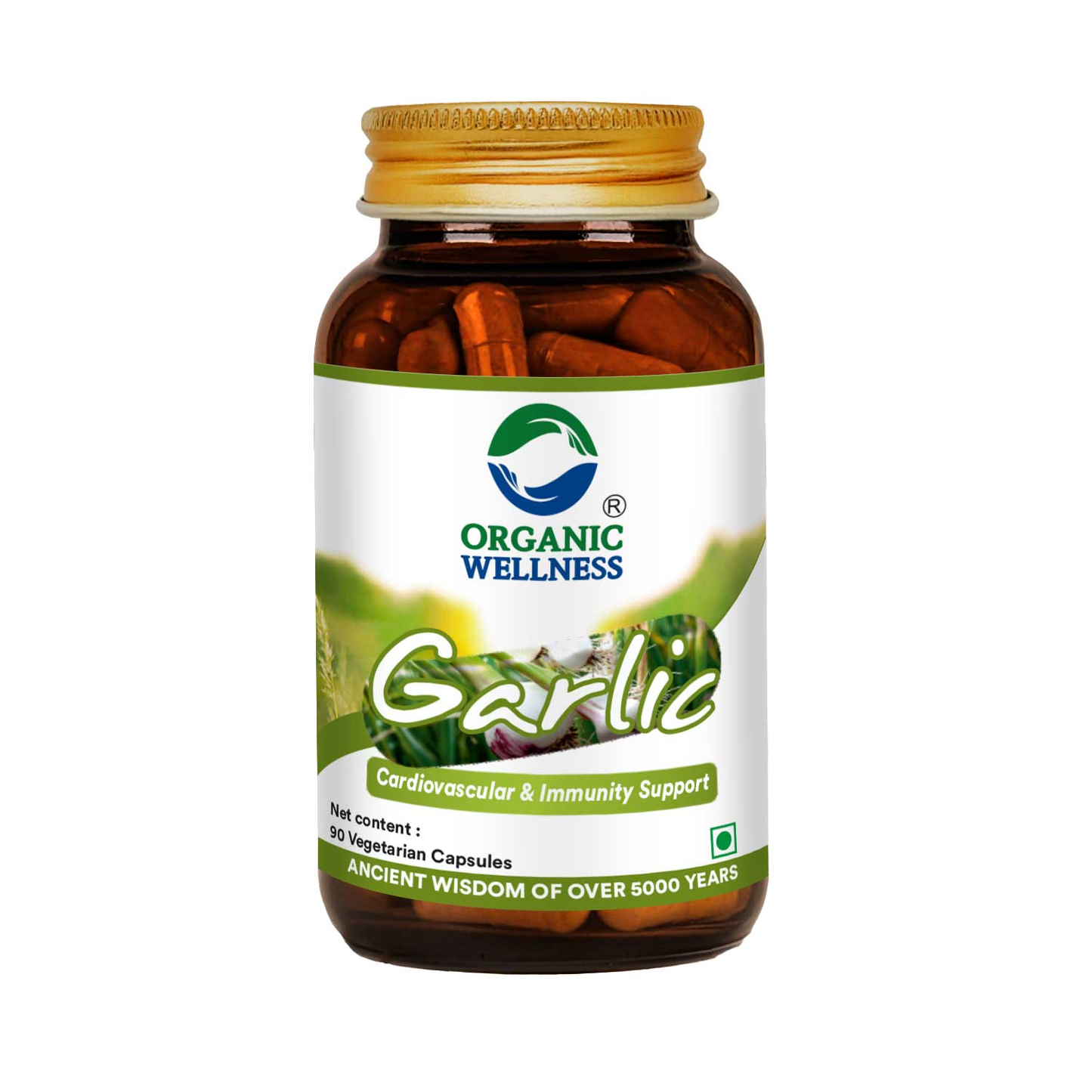 Organic Wellness Garlic Vegetarian Capsules - Organic Wellness Products Private Limited