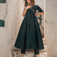 Pomcha Jaipur Poppy Green Pure Cotton Silk Angrakha Set | Swadesiicart
