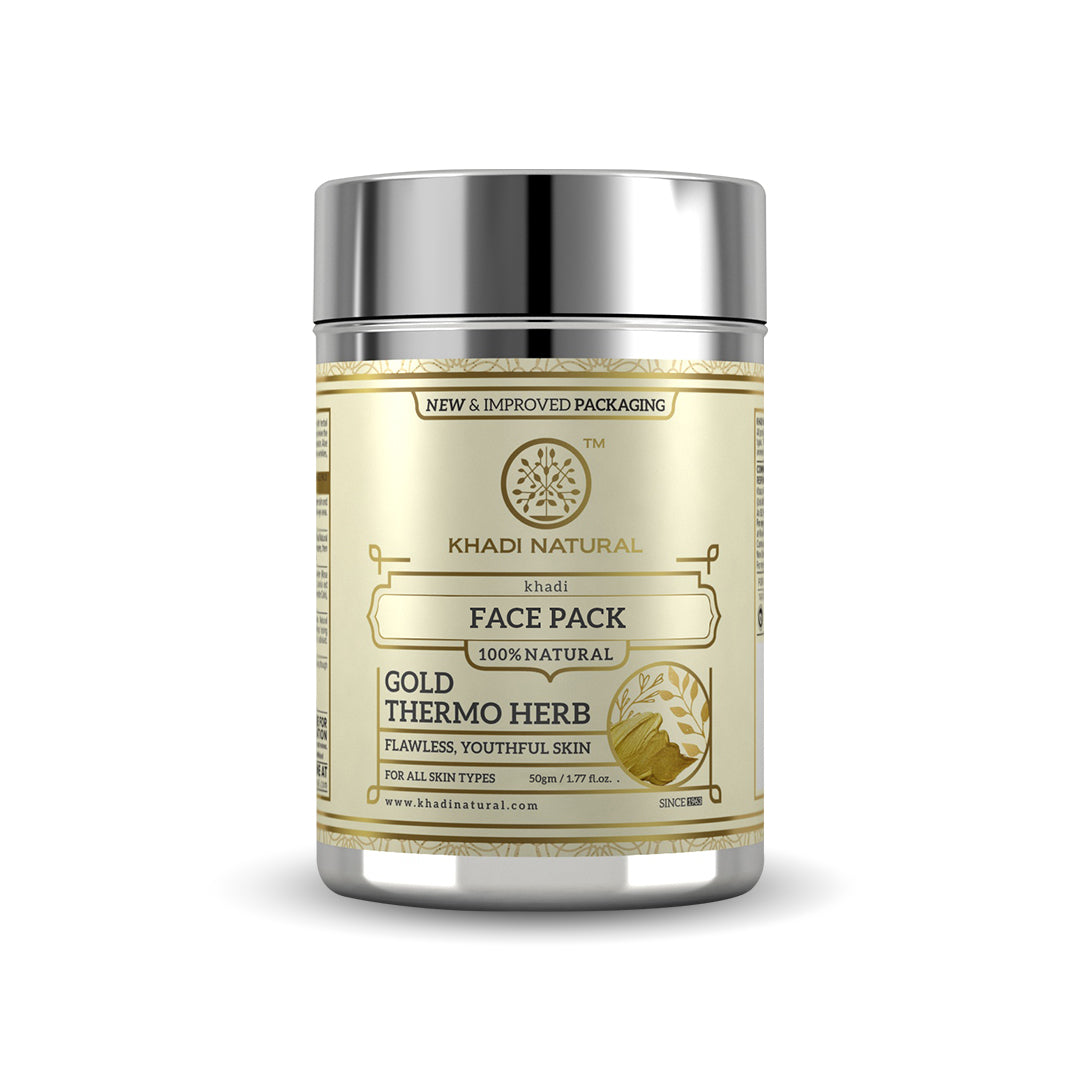 Khadi Natural Gold Thermo Herb Face Pack - 50gm