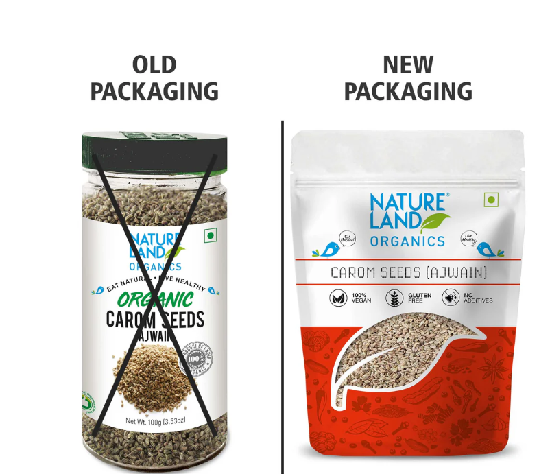 Nature Land Organics Carom Seeds (Ajwain) - Swadesiicart