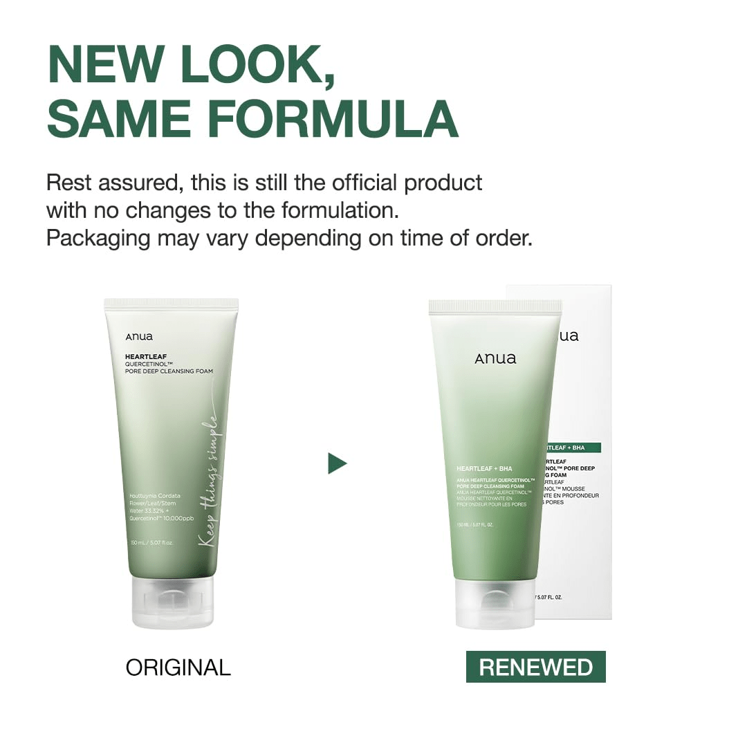 Anua Heartlef Quercetinol Pore Deep Cleansing Foam - Korean Skincare | Swadesiicart