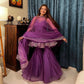 Pomcha Jaipur Masakali Purple Organza Sharara Set | Swadesiicart