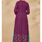 Myra Wine Jacket Style Sharara Suit | Swadesiicart