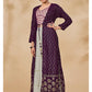 Myra Purple Jacket Style Sharara Suit | Swadesiicart