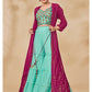 Myra Pink Jacket Style Sharara Suit | Swadesiicart