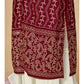 Myra Maroon Jacket Style Sharara Suit | Swadesiicart